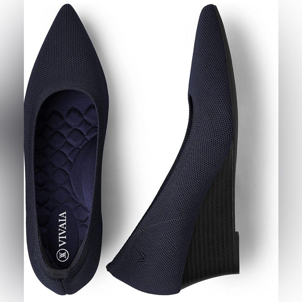 VIVAIA Women's Classic Navy Wedges